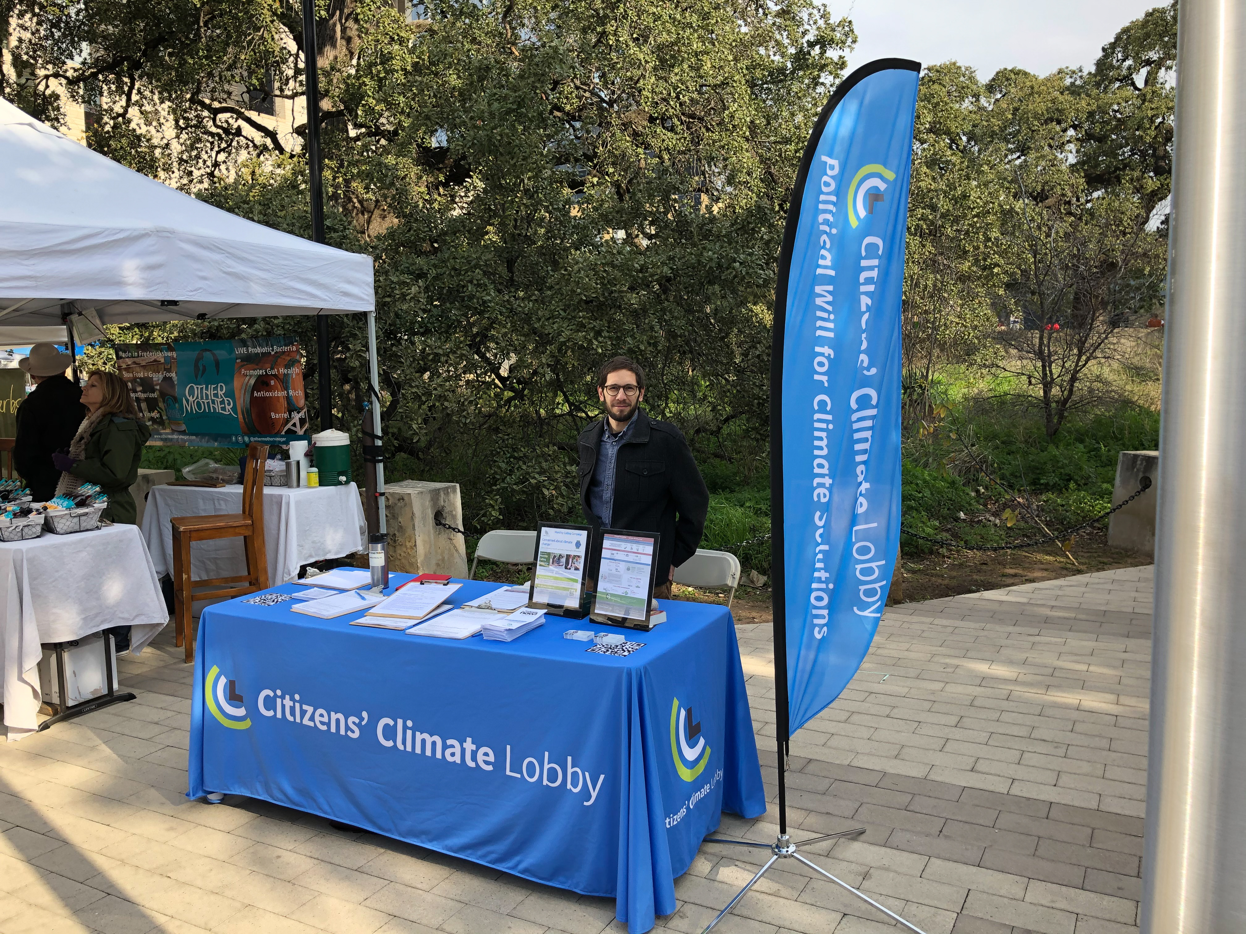 CCL tabling at farmers market